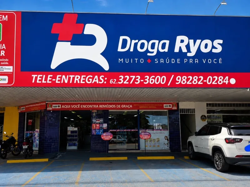 Fachada da Droga Ryos no Parque Trindade I, Aparecida de Goiânia